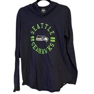 '47 Women’s Seattle Seahawks Franklin Lightweight Pullover Hoodie Blue Size L